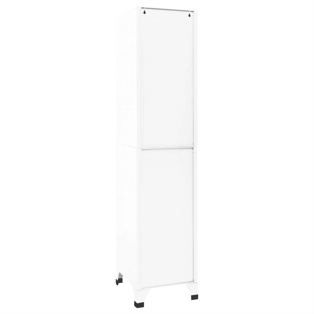 Armadietto con Serratura Bianco 38x45x180 cm in Acciaio cod mxl 41576