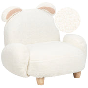 Poltrona per animali Imbottitura in bouclé bianco sporco Seduta per bambini Design moderno Forma di coniglio