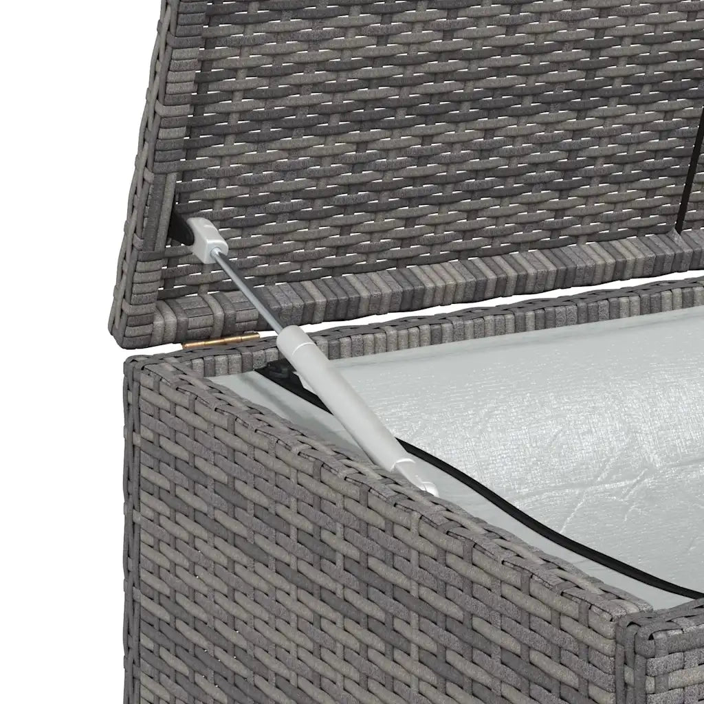 Baule da Giardino Grigio 120x50x60 cm in Polyrattan 46460