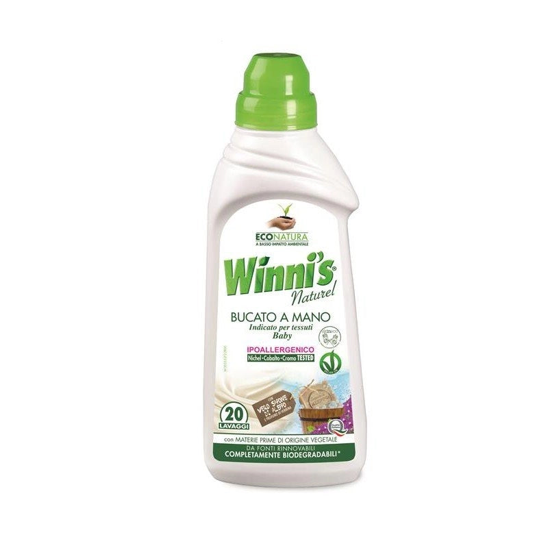 8 WINNI'S NATUREL DETERSIVO BUCATO A MANO PER TESSUTI BABY DA 750 ML