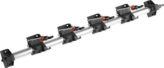 Houder per strumenti combisystem: Ripostiglio spaziale per attrezzi da giardino, da casa e accessori del sistema combisystem, supporto per parete con ganci in alluminio (3501-20)