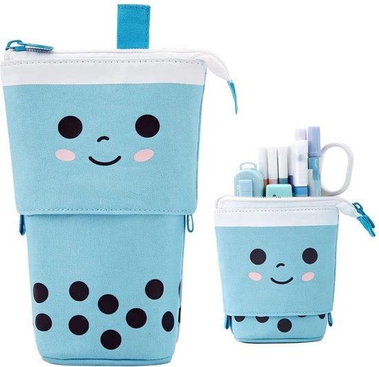 Etui 2-in-1 con cerniera, etui e tappeto per penna, etui per ragazze, etui in piedi, etui telescopico