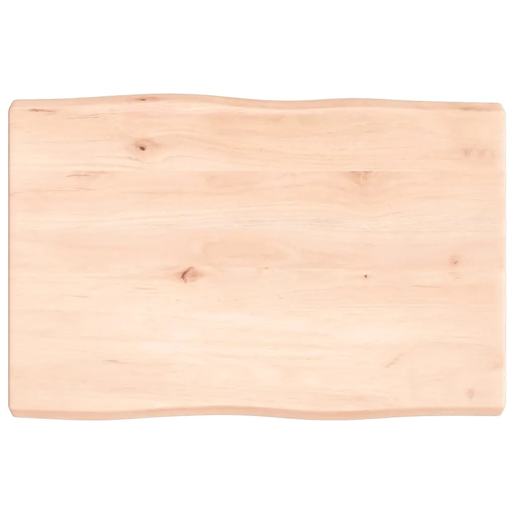 Piano per Tavolo 60x40x(2-4) cm Rovere Non Trattato Bordi Vivicod mxl 129496