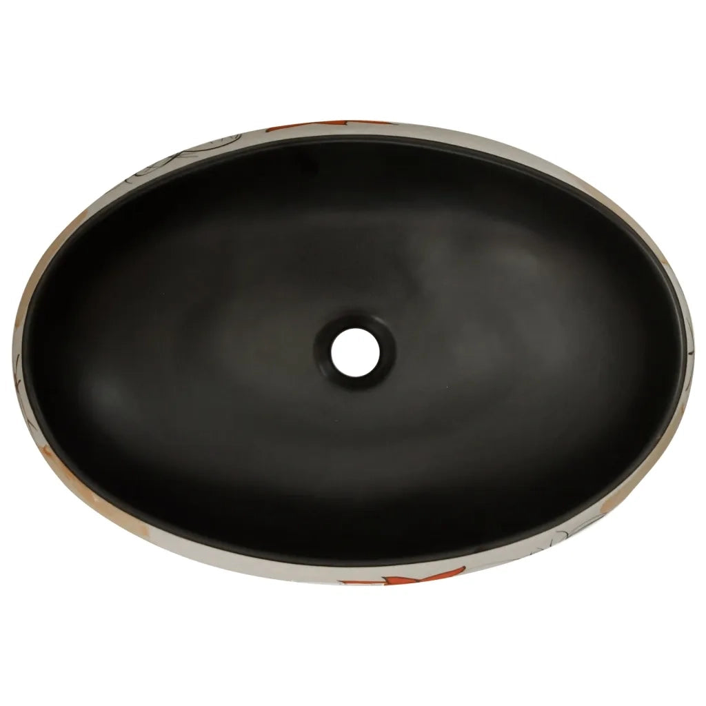 Lavabo da Appoggio Multicolore Ovale 59x40x15 cm Ceramica CFW3182376