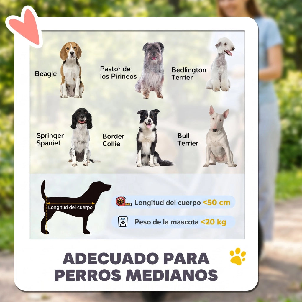 Carrello per Cani Pieghevole ¨C zephmum ¨C Marrone 20 kg