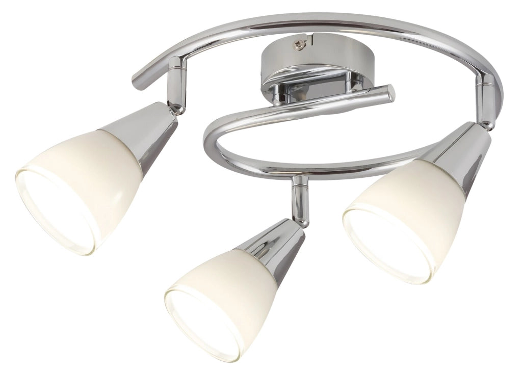 Spot da soffitto Rabalux Nicolette cromo/bianco 3xE14