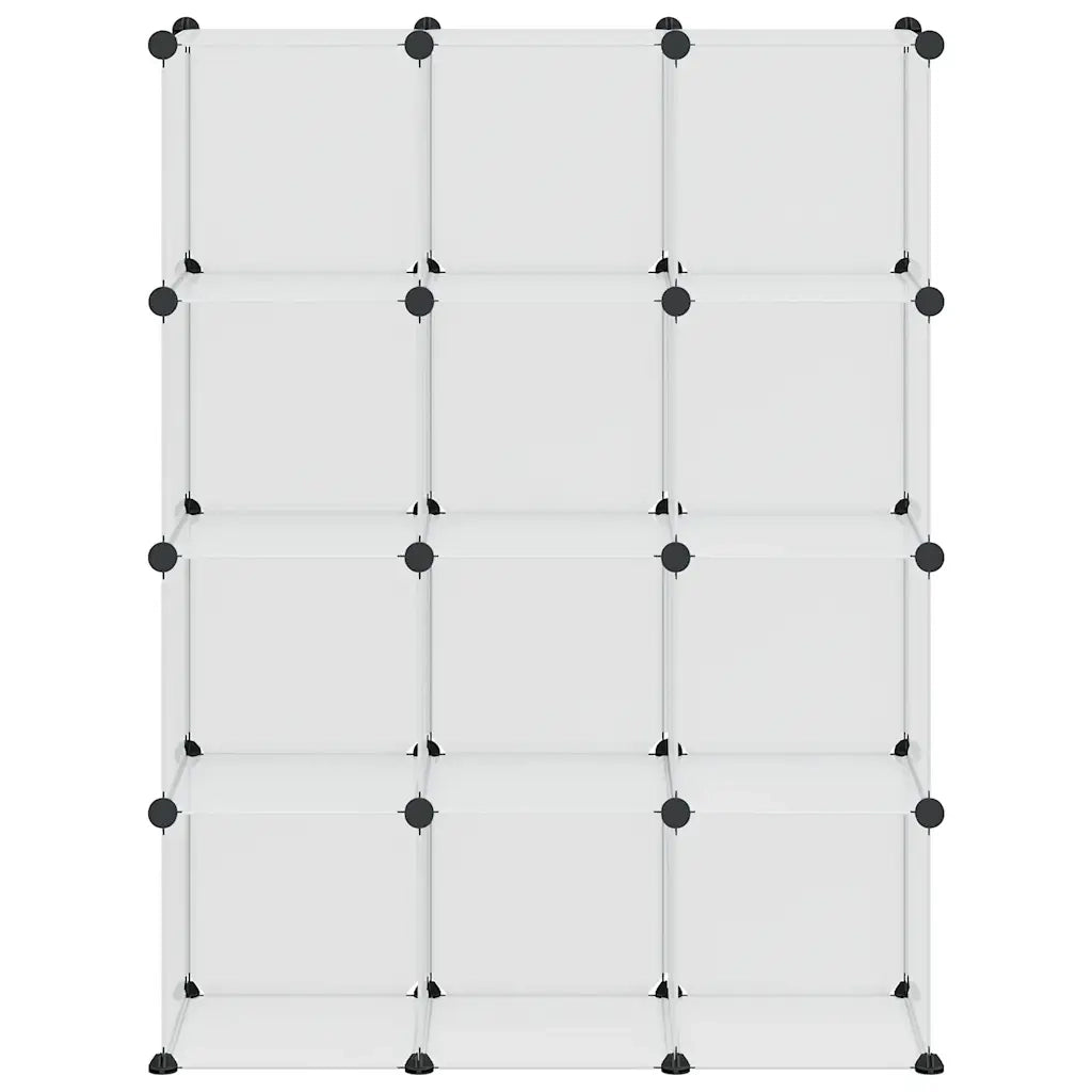 Organizzatore Portaoggetti con 12 Cubi Trasparenti in PP CFW6103148