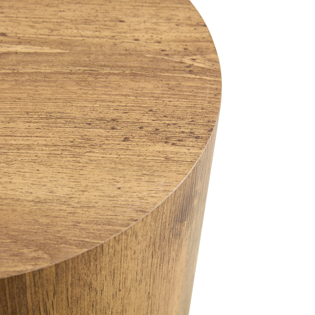 TAVOLINO rotondo 30x55 cm in MDF effetto legno, colore legno