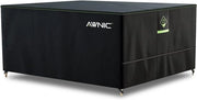 Copertura impermeabile per mobili da giardino - resistente al freddo - 420D Oxford - con ganci - tecnologia AlicanTex - impermeabile al vento - resistente ai raggi UV - copertura tavolo da giardino - rettangolare nera - 210x120x71cm