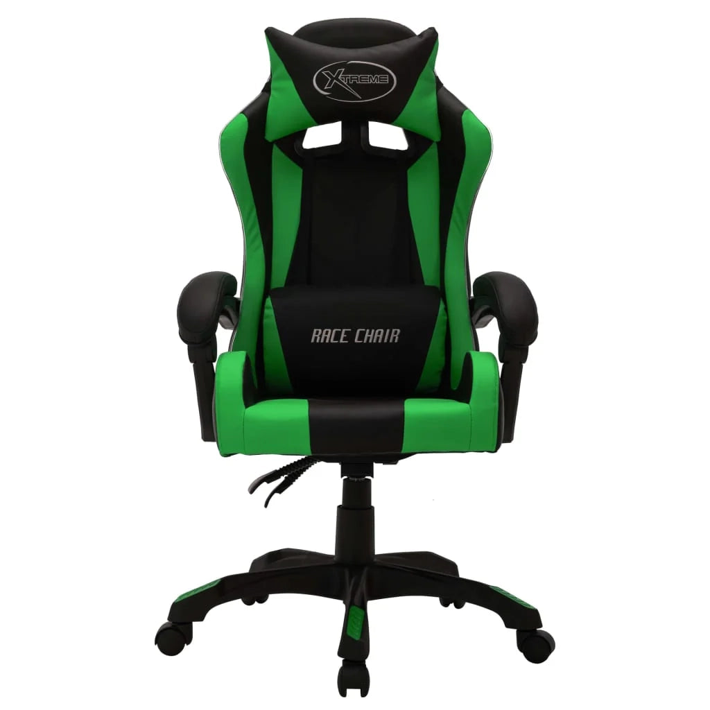 Sedia girevole da ufficio/studio/videogioco con illuminazione LED RGB e similpelle multicolore 02_0024215