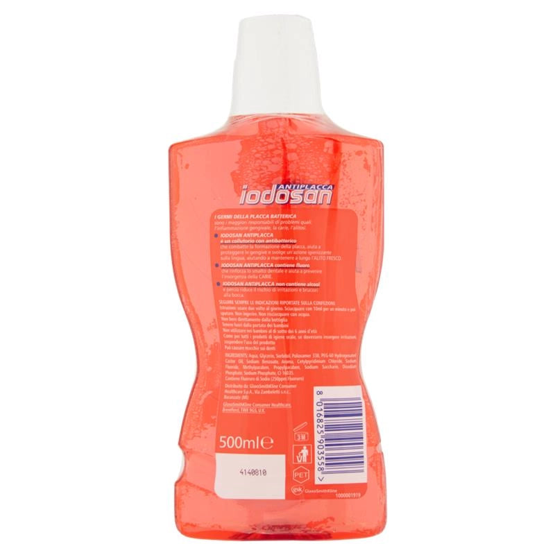 IODOSAN COLLUTORIO ANTI BATTERICO SENZA ALCOOL IN FORMATO DA 500 ML