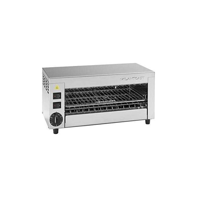 Milantoast 420.100 Fornetto Salamandra 3 posti resistenze a quarzo a infrarossi 1850 W acciaio inox colore Acciaio