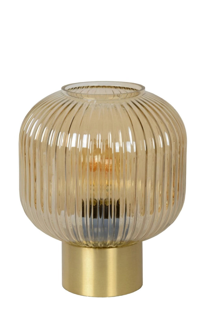 Lucide MALOTO lampada tavolo oro/ambra vetro E27 40W