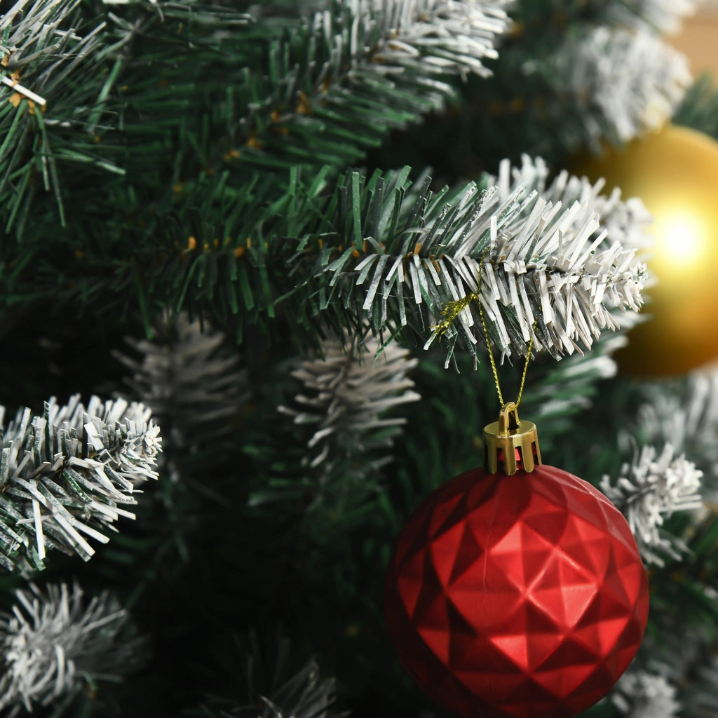 Albero di Natale Artificiale Realistico ¨C Zephmum ¨C Verde con Punte Bianche 210 cm