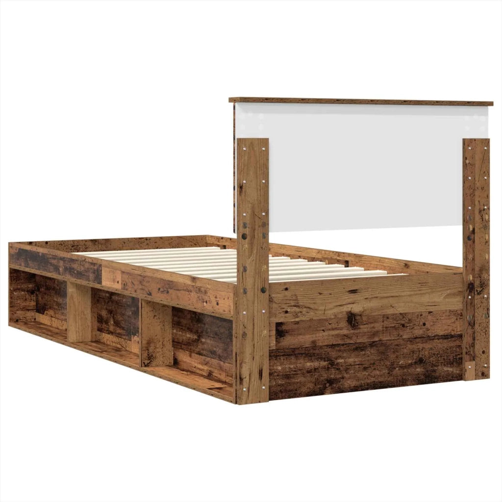 Struttura del letto con testiera Legno vecchio 100 x 200 cm 3407920