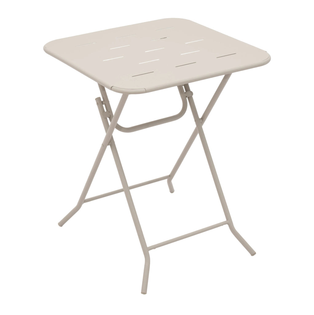 Set da Esterno Pieghevole in Acciaio Beige