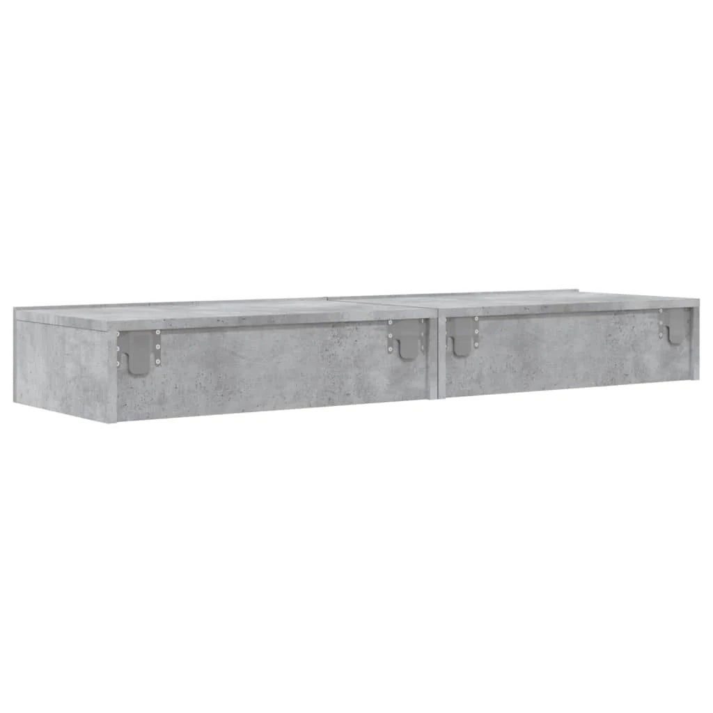 Mobile TV multimediale mensola TV credenza mobile TV per sala da pranzo soggiorno camera da letto con luci LED 2 pezzi 60 x 35 x 15,5 cm grigio 02_0028845
