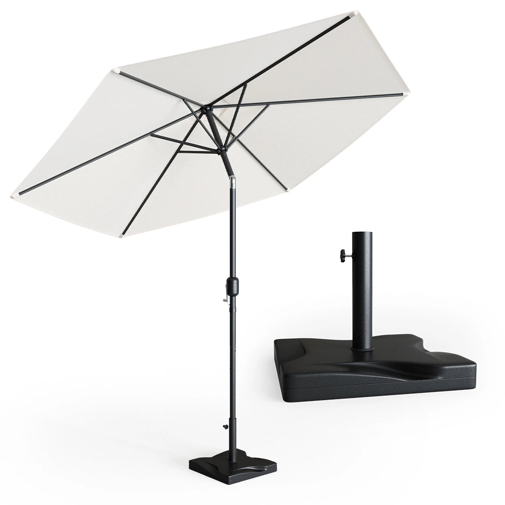 OK-Living Supporto per ombrellone Nero 42 x 42 cm
