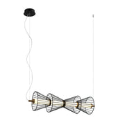 Lampada a sospensione Italux Sanke nera LED 15W 3000K