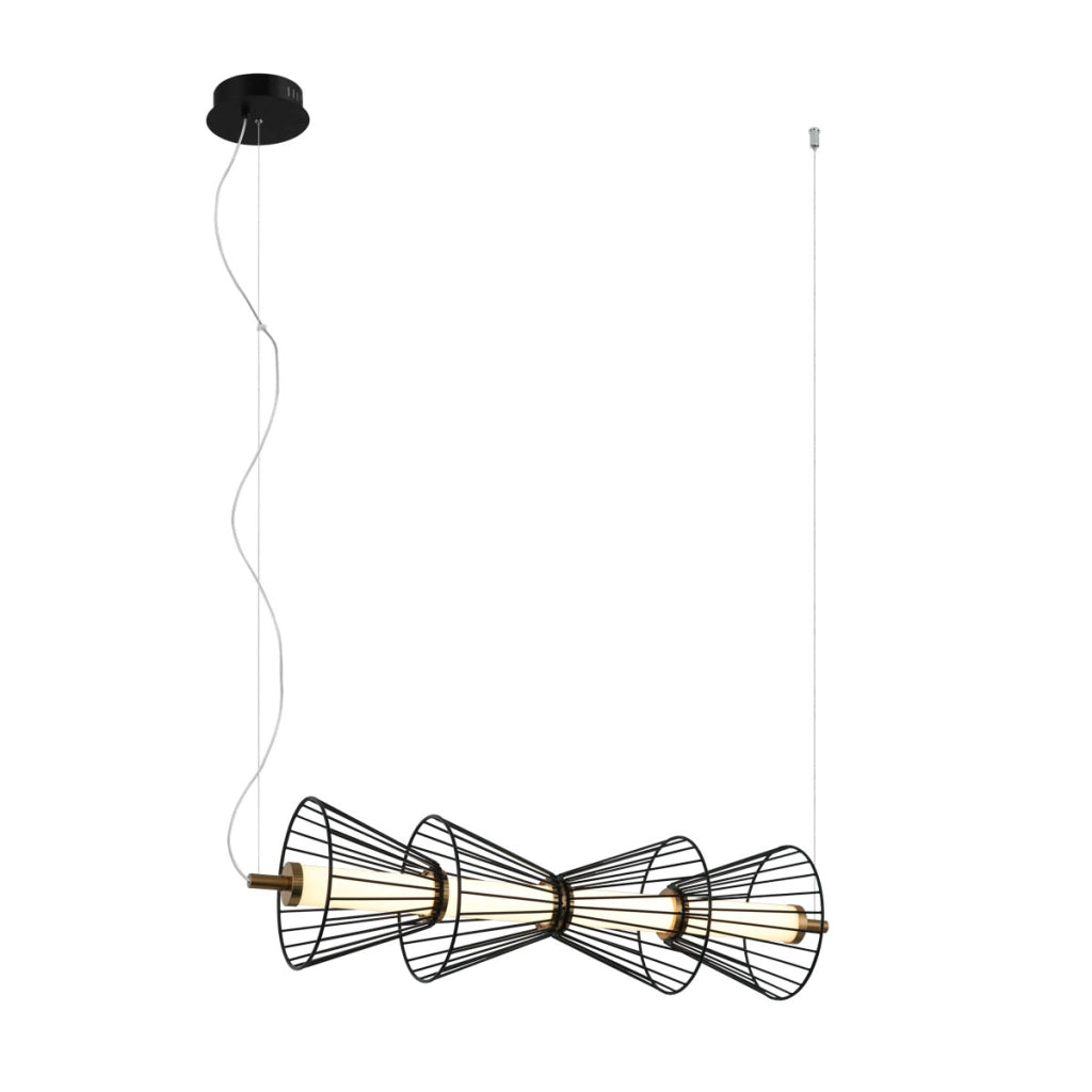 Lampada a sospensione Italux Sanke nera LED 15W 3000K