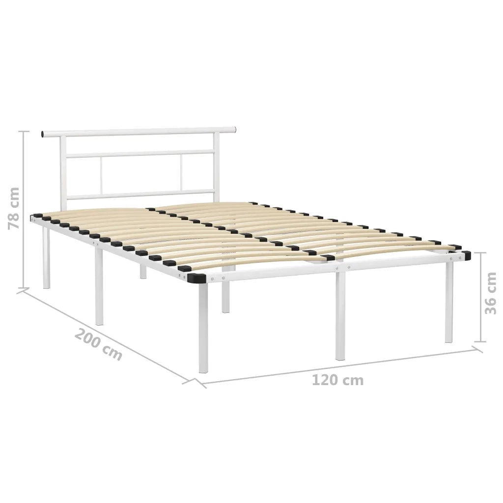 Giroletto-Struttura Letto Bianco in Metallo 120x200 cm 324193