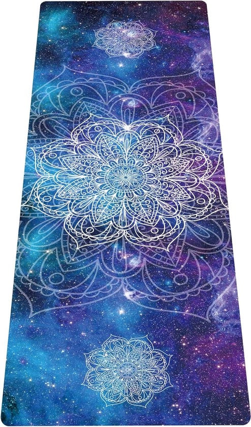 Mat di yoga portatile, pieghevole, leggero per allenamento, ideale per yoga, pilates, bikram, stretching, allenamento e movimento (183 cm x 61 cm x 1,5 mm)