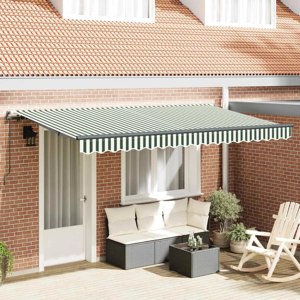 Tenda Retrattile Verde 400 x 200 cm Tessuto 3329904