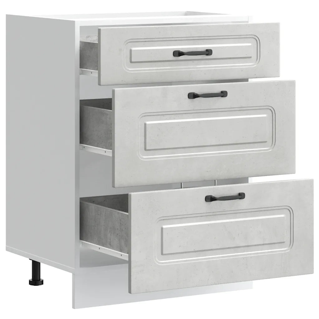 Base da Cucina Kalmar Grigio Cemento in Legno Multistrato