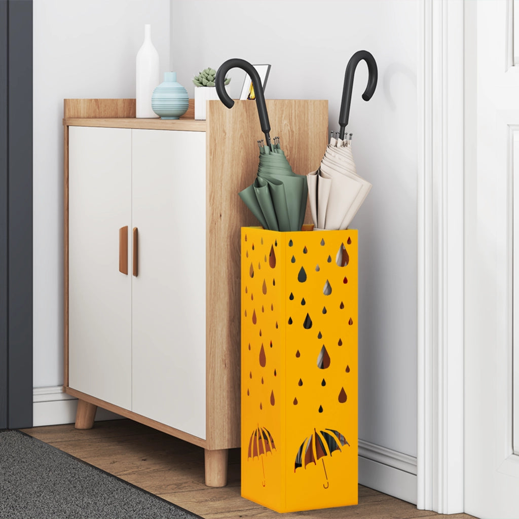 Portaombrelli Giallo senape Metallo Compatto Intarsi decorativi