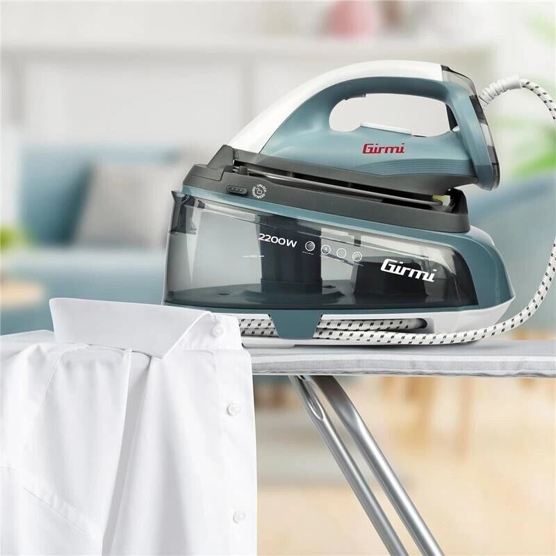 GIRMI SISTEMA STIRANTE CONTINUO 2200 WATT 3 BAR FILTRO ANTI-CALCARE FUNZIONE SELF-CLEAN 1500 CC AZZURRO SS04