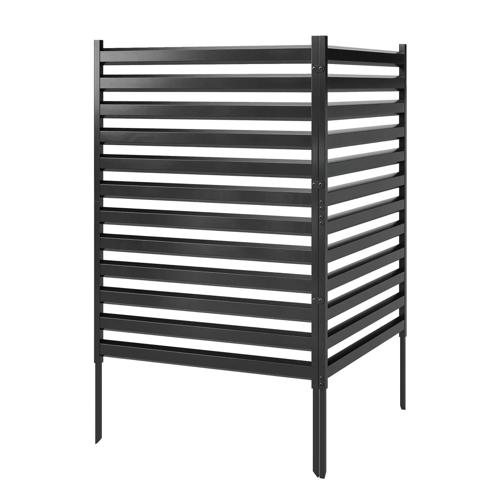 Pannello Sichtschutz 2 Pezzi Metall Grigio ¨C Zephmum ¨C 91x152 cm