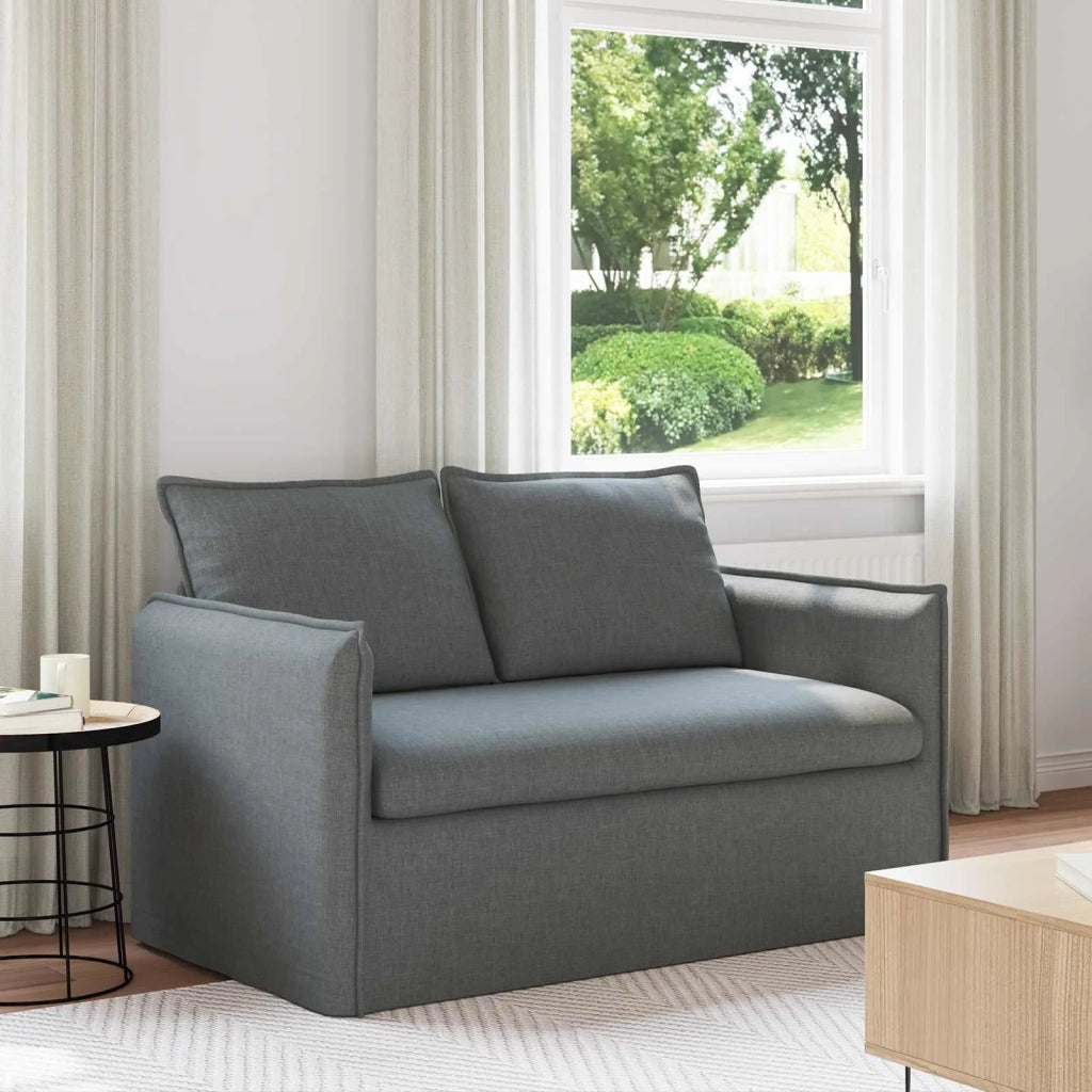 Divano | Divano da soggiorno | Sofa Grigio scuro 136 x 82 x 85 cm Tessuto
