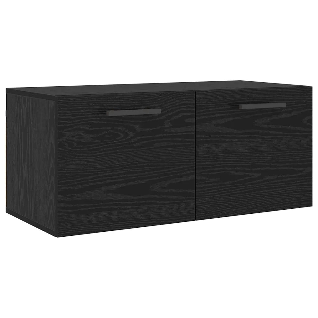 Armadietto a muro Rovere nero 80 x 36.5 x 35 cm