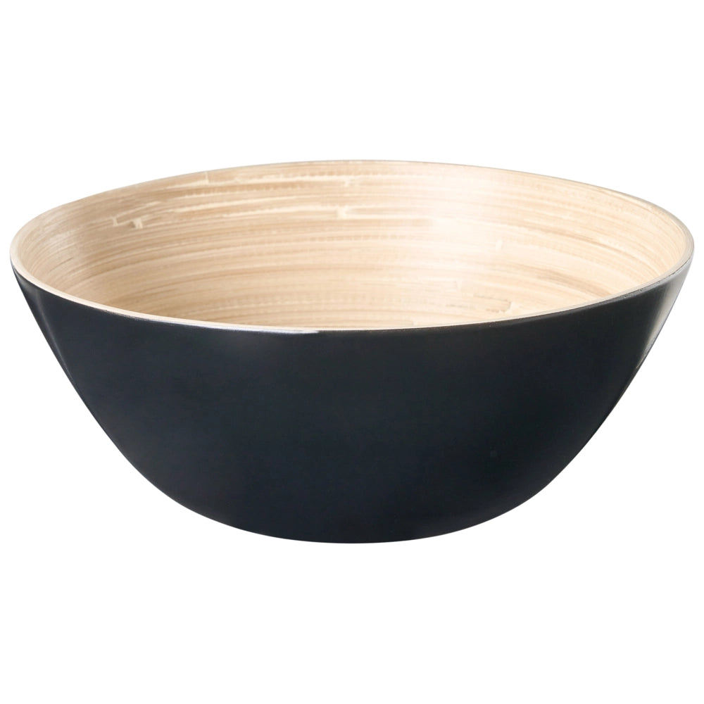 Set di 3 ciotole decorative in bambù nero fatte a mano di varie dimensioni