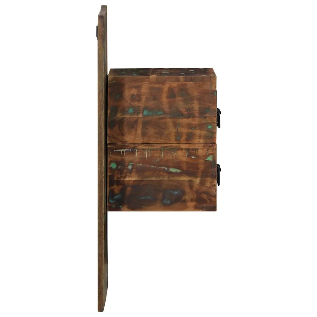 Comodino Multicolore 60x32x80 cm in Legno Massello Recupero 4017531