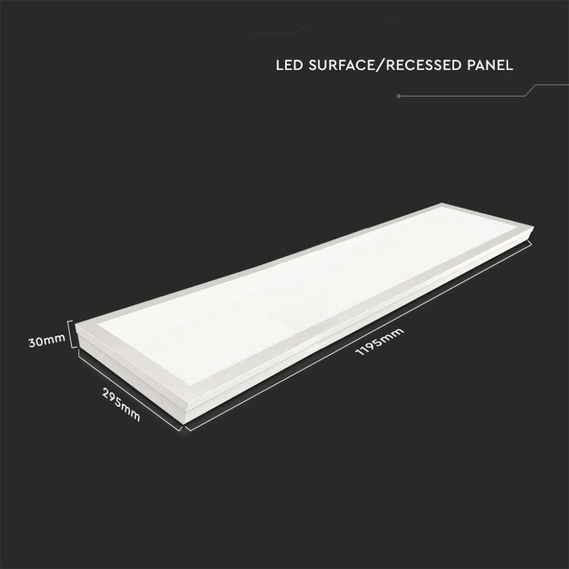 Pannello LED 40W 110LM/W 1200*300mm Montaggio a Plafone/Incasso Colore Bianco 4000K SKU-216625