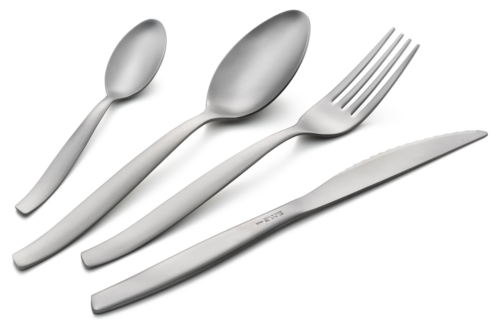 Servizio Set di Posate 24 Pezzi in Acciaio Eme Shark Sabbiato