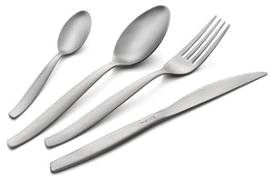 Servizio Set di Posate 24 Pezzi in Acciaio Eme Shark Sabbiato