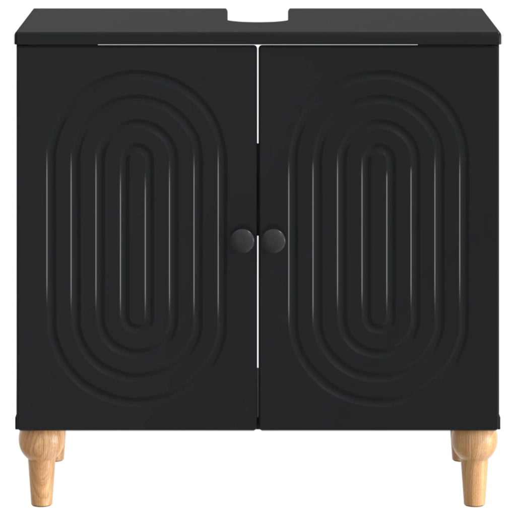 Armadio per Lavabo da Bagno ALKMAAR Nero 59,5 x 31,5 x 59 cm 896126