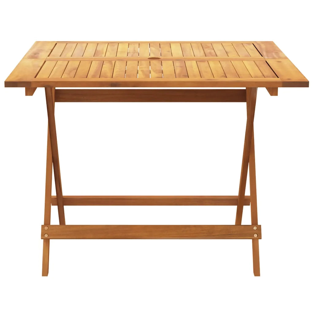 Set Pranzo da Giardino 5 pz Beige in Tessuto e Legno Massello 3281835