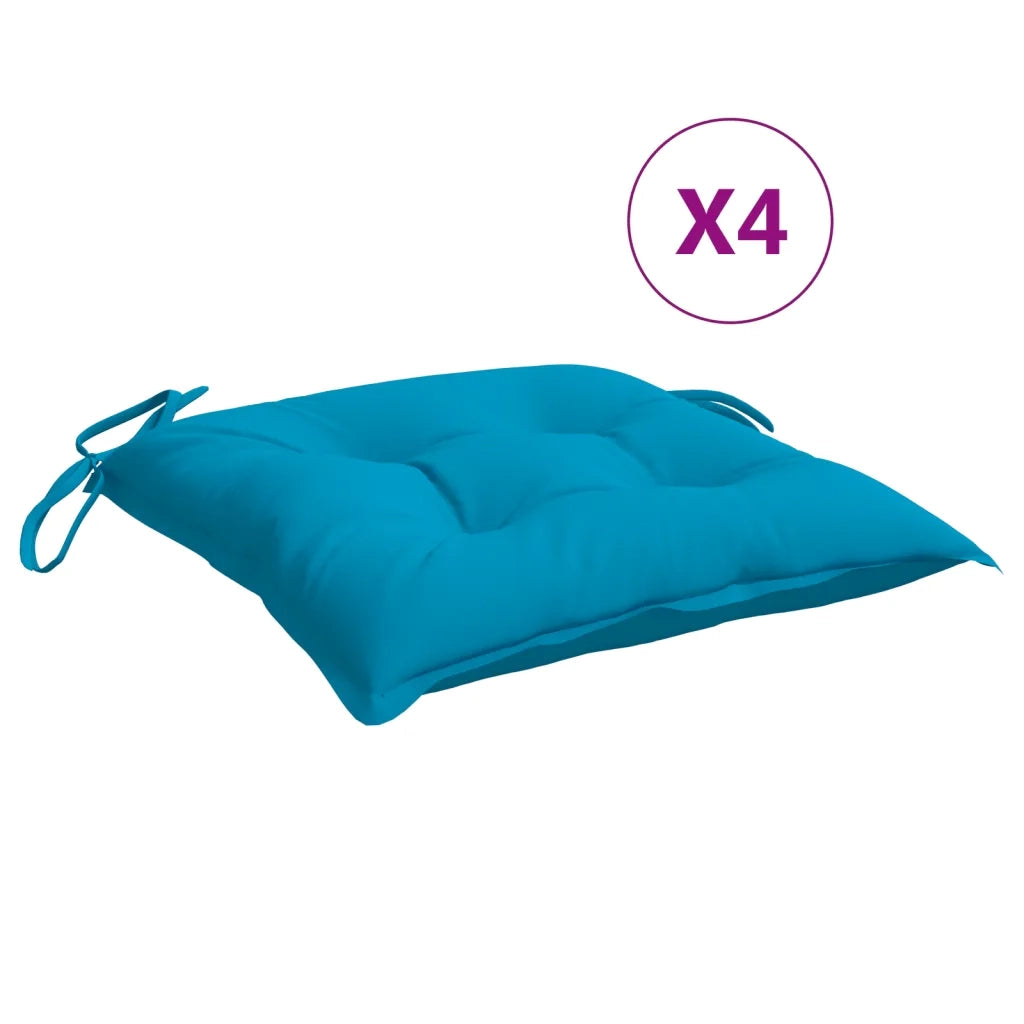 Cuscini per Sedia 4pz Azzurro 40x40x7 cm in Tessuto Oxford 361463