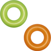 Trade Shop - Ciambella Salvagente Gonfiabile Per Bambini Trasparente Neon Nuoto 76 Cm 36024 -