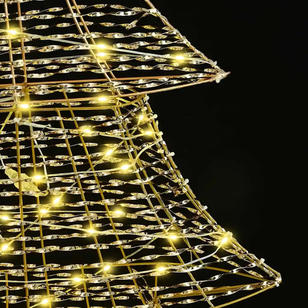 Albero di Natale con 240 LED Bianco caldo 181 cm PET