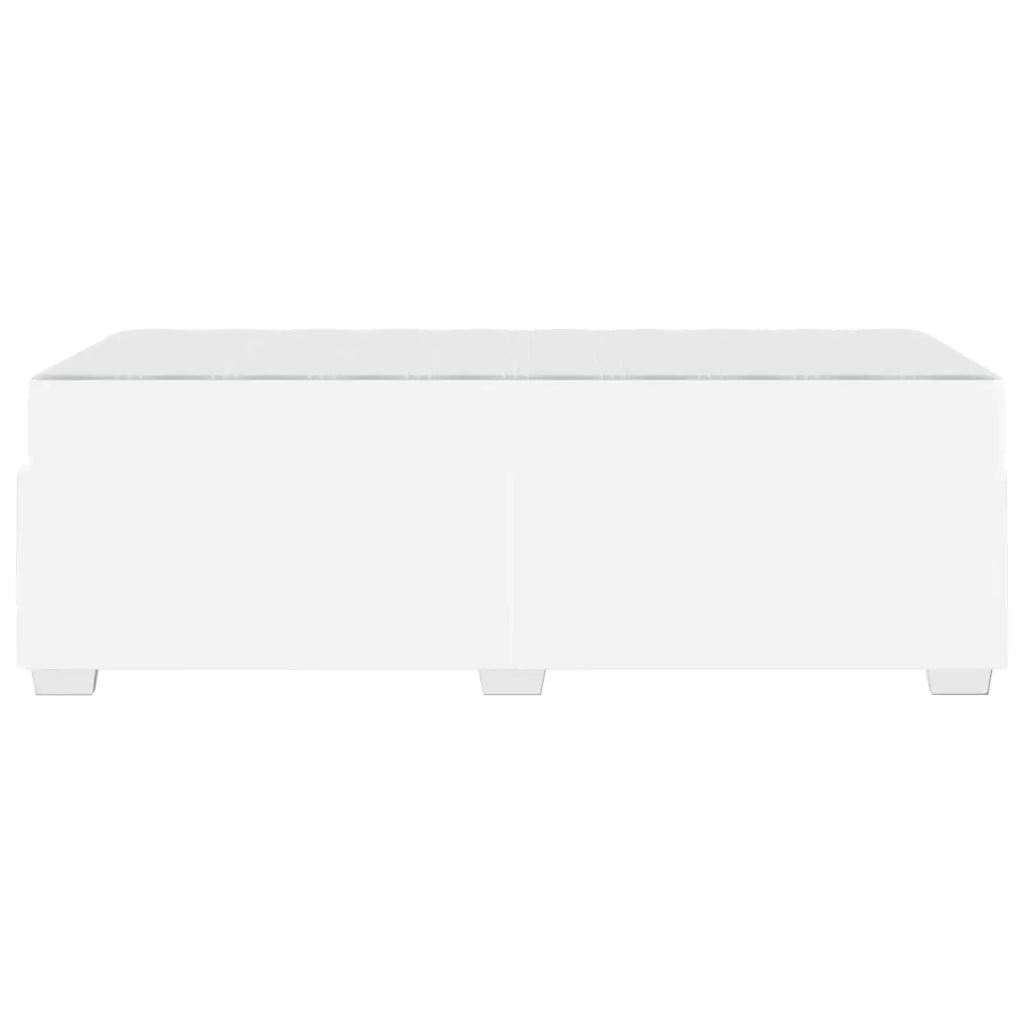 Struttura del letto con materasso Bianco 100 x 200 cm Tessuto