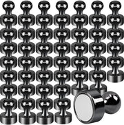 50 pezzi di magneti forti, magneti per lavagne, piccoli magneti, magneti neodymi, magneti per frigoriferi, forte aderenza, mini magneti per lavagne bianche, per uso domestico, ufficio, nero