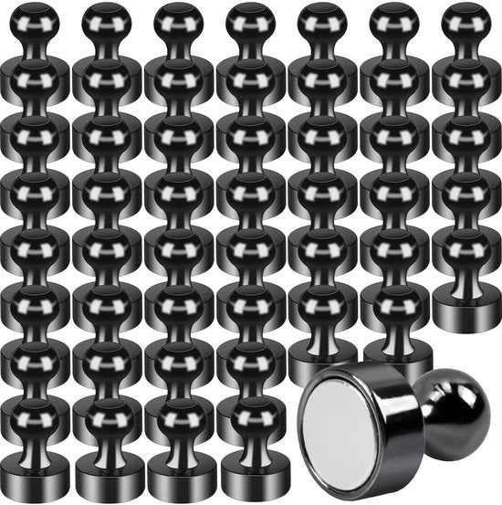 50 pezzi di magneti forti, magneti per lavagne, piccoli magneti, magneti neodymi, magneti per frigoriferi, forte aderenza, mini magneti per lavagne bianche, per uso domestico, ufficio, nero