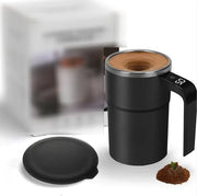 Tazza da caffè - 380ml beaker automatica da mescolare | Beaker automatica da mescolare, adatta per uomini e donne, per casa, cucina, bar, compleanno, ufficio, nero