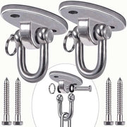 Sostegno oscillante per carichi pesanti in acciaio inossidabile, forcella per soffitto, sedile oscillante per orefice per veranda, sedia per yoga, palestra, capacità 1000 kg, 2 pezzi, 180°.