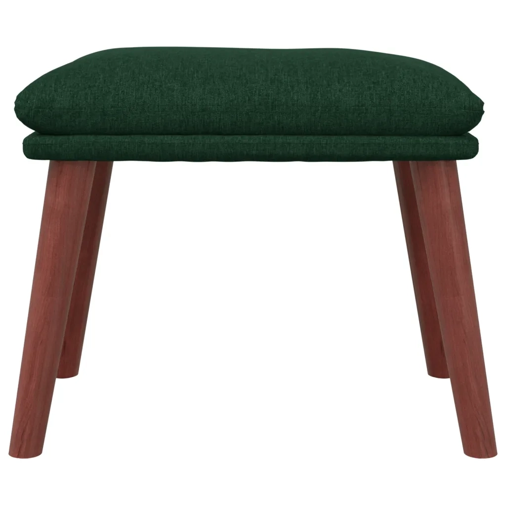 Poggiapiedi Verde Scuro 45x29,5x35 cm in Tessuto
