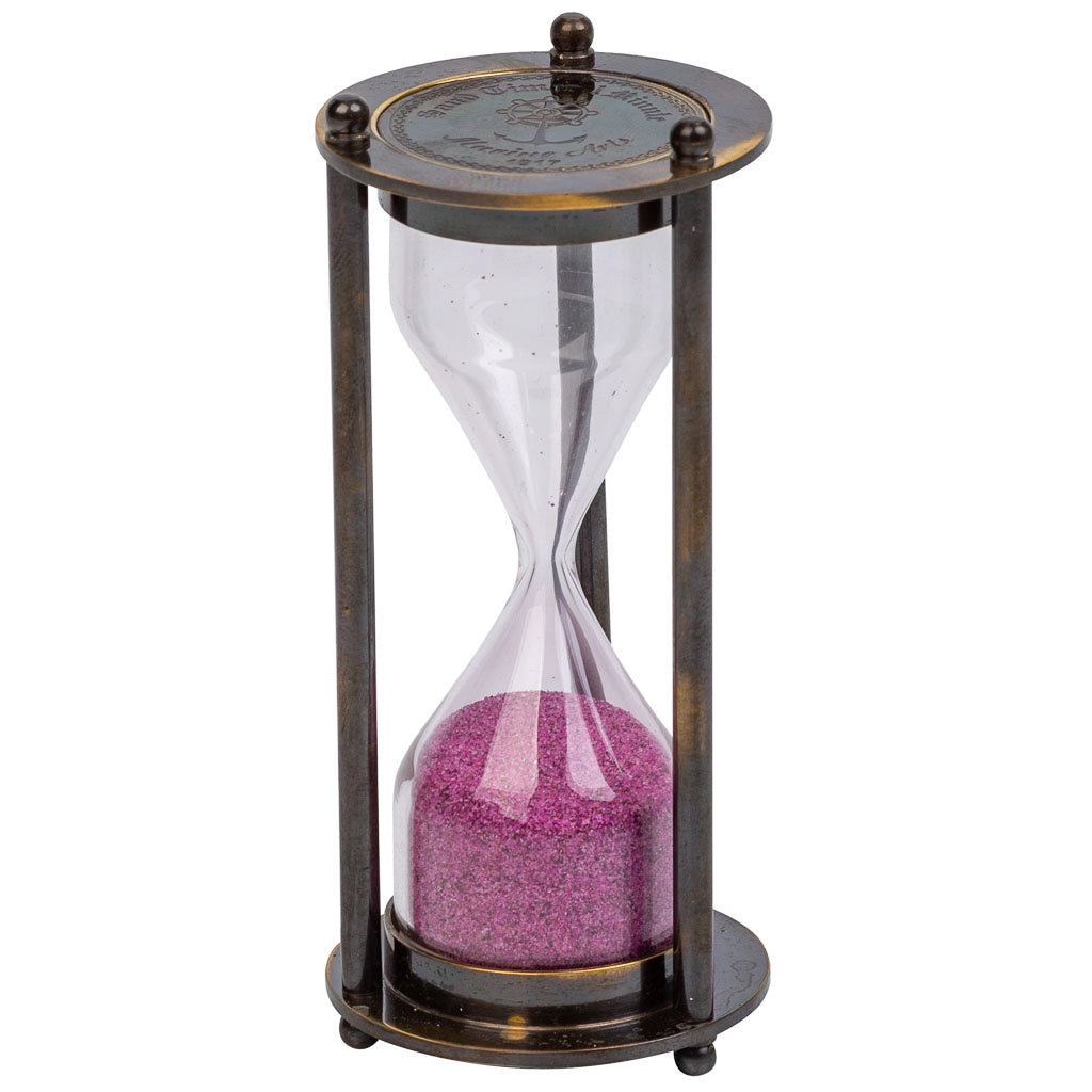 Clessidra 1 minuto in metallo marrone d5x10h